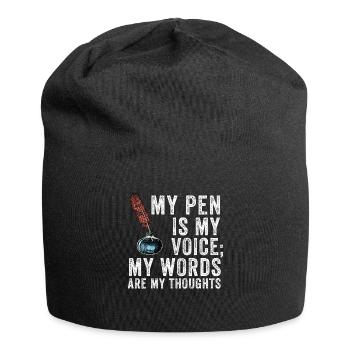 Poetry Slam Schriftsteller Poet Literatur Slam - Jersey-Beanie - Schwarz - Vorne