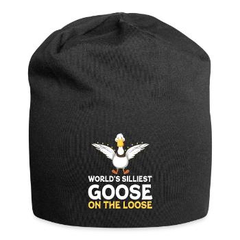 Worlds Silliest Goose On The Loose - Jersey Beanie - black - Front