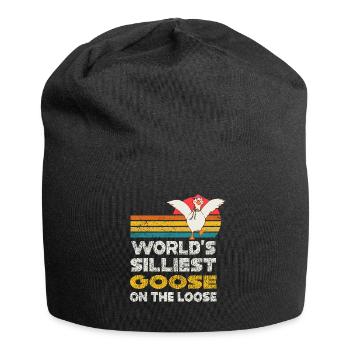 Die dümmste Gans der Welt auf freiem Fuß - Jersey-Beanie - Schwarz - Vorne