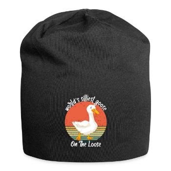 Die dümmste Gans der Welt auf freiem Fuß - Jersey-Beanie - Schwarz - Vorne