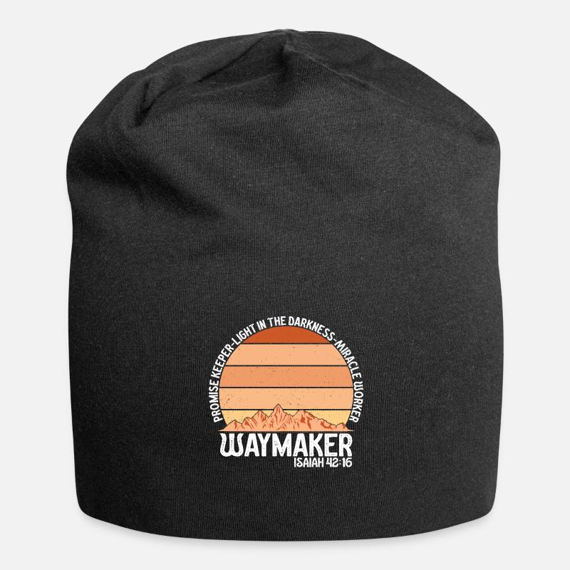 Wegweiser, Versprechenshüter, Wundertäter - Jersey-Beanie - Schwarz