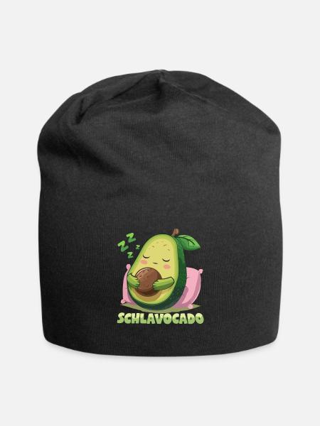 Schlavocado Avocado Offizielles Schlafshirt Schlaf - Jersey-Beanie - Schwarz