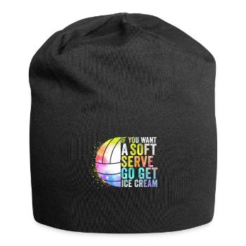 Wenn Sie ein Softeis wollen, holen Sie sich Eis - Jersey-Beanie - Schwarz - Vorne