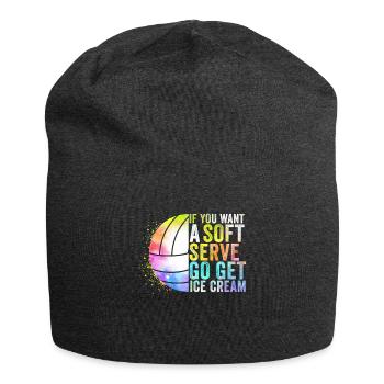 Wenn Sie ein Softeis wollen, holen Sie sich Eis - Jersey-Beanie - Anthrazit - Vorne