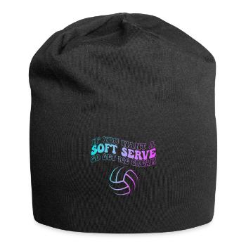 Wenn Sie ein Softeis wollen, holen Sie sich Eis - Jersey-Beanie - Schwarz - Vorne