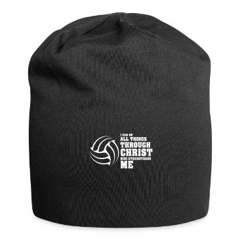Je peux tout faire grâce au volleyball - Bonnet en jersey - noir - Devant