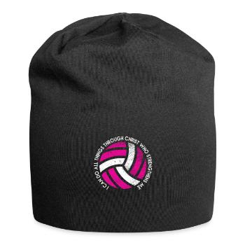 Je peux tout faire grâce au volleyball - Bonnet en jersey - noir - Devant