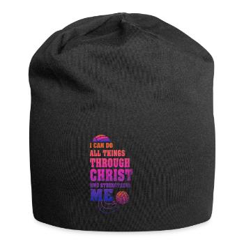 Je peux tout faire grâce au volleyball - Bonnet en jersey - noir - Devant