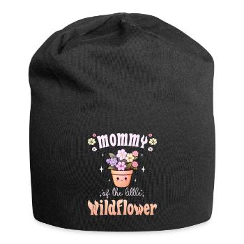 Flower Baby Birth Child Mom - Jersey Beanie - black - Front