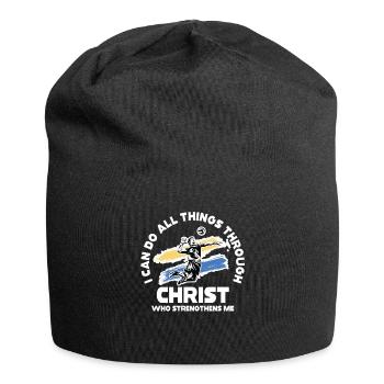 Je peux tout faire grâce au volleyball - Bonnet en jersey - noir - Devant
