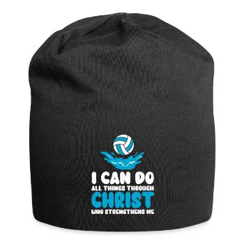 Je peux tout faire grâce au volleyball - Bonnet en jersey - noir - Devant