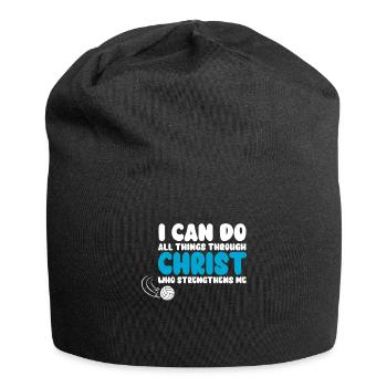 Je peux tout faire grâce au volleyball - Bonnet en jersey - noir - Devant