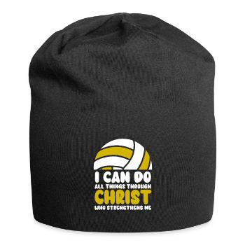Je peux tout faire grâce au volleyball - Bonnet en jersey - noir - Devant
