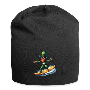 Surf Surfeur Leprechaun Sports Fête de la Saint-Patrick - Bonnet en jersey - noir - Devant