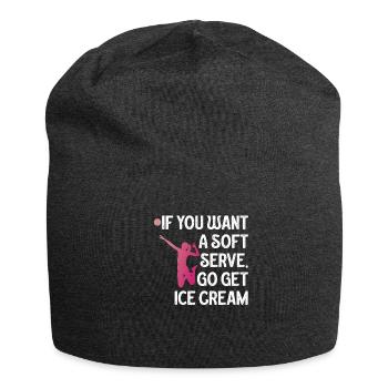 Wenn Sie ein Softeis wollen, holen Sie sich Eis - Jersey-Beanie - Anthrazit - Vorne