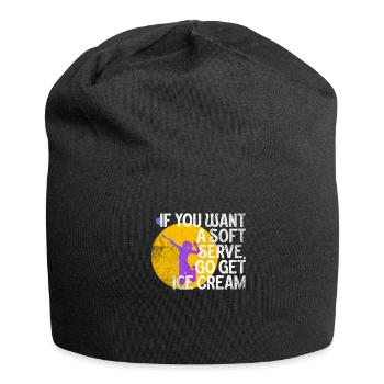 Wenn Sie ein Softeis wollen, holen Sie sich Eis - Jersey-Beanie - Schwarz - Vorne