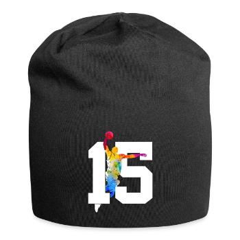 NUMMER 15 BASKETBALL 15. GEBURTSTAG - Jersey-Beanie - Schwarz - Vorne