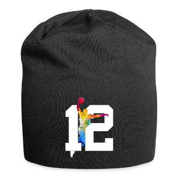NUMMER 12 BASKETBALL 12. GEBURTSTAG - Jersey-Beanie - Schwarz - Vorne