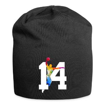 NUMBER 14 BASKETBALL 14TH BIRTHDAY - Jersey Beanie - black - Front