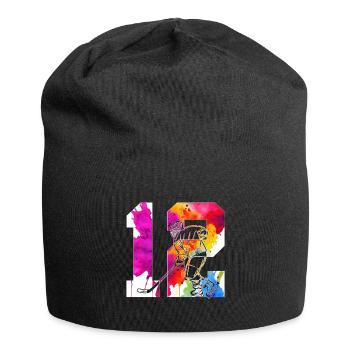 NUMBER 12 HOCKEY 12TH BIRTHDAY - Jersey Beanie - black - Front