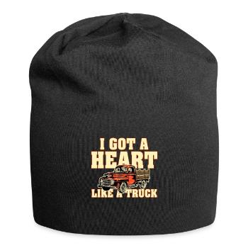 I Got A Heart Like A Truck - Jersey Beanie - black - Front