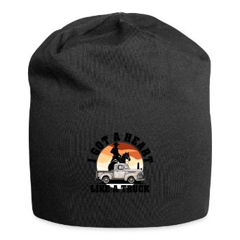 I Got A Heart Like A Truck - Jersey Beanie - black - Front