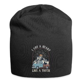 I Got A Heart Like A Truck - Jersey Beanie - black - Front