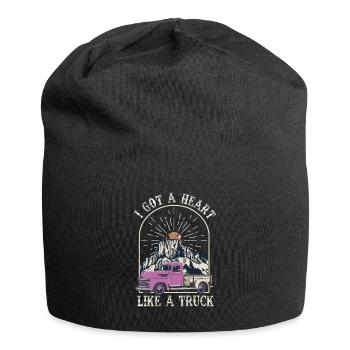 J’ai un cœur comme un camion - Bonnet en jersey - noir - Devant