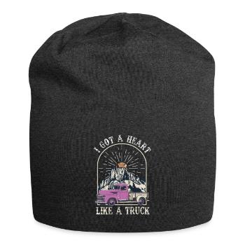 I Got A Heart Like A Truck - Jersey Beanie - charcoal grey - Front