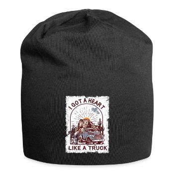 I Got A Heart Like A Truck - Jersey Beanie - black - Front