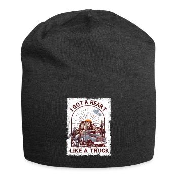 I Got A Heart Like A Truck - Jersey Beanie - charcoal grey - Front