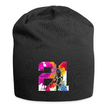 NUMMER 21 EISHOCKEY 21. GEBURTSTAG - Jersey-Beanie - Schwarz - Vorne