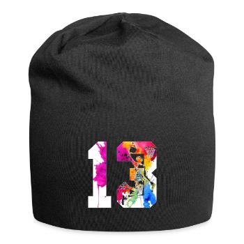 13. GEBURTSTAG BASKETBALL NUMMER 13 - Jersey-Beanie - Schwarz - Vorne