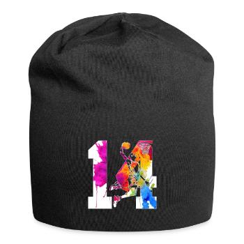 14TH BIRTHDAY BASKETBALL NUMBER 14 - Jersey Beanie - black - Front