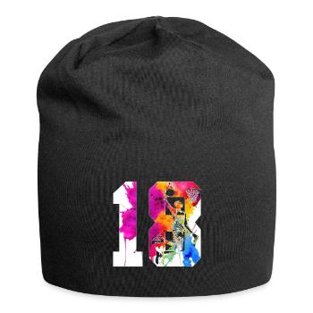 18TH BIRTHDAY BASKETBALL NUMBER 18 - Jersey Beanie - black - Front