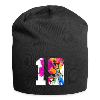 19E ANNIVERSAIRE BASKET NUMÉRO 19 - Bonnet en jersey - noir - Devant