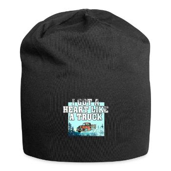 J’ai un cœur comme un camion - Bonnet en jersey - noir - Devant