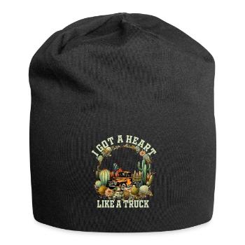 I Got A Heart Like A Truck - Jersey Beanie - black - Front