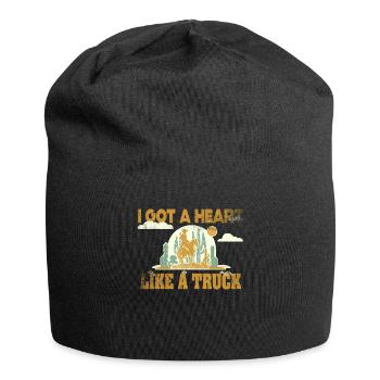 I Got A Heart Like A Truck - Jersey Beanie - black - Front