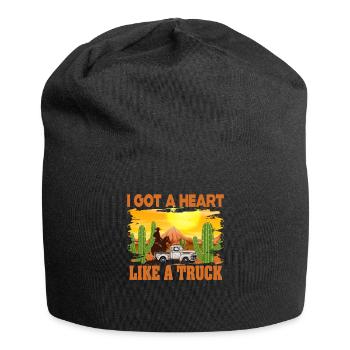 I Got A Heart Like A Truck - Jersey Beanie - black - Front