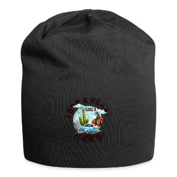 I Got A Heart Like A Truck - Jersey Beanie - black - Front
