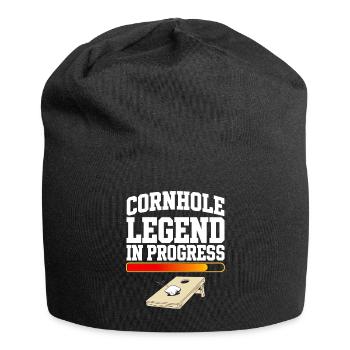 Cornhole Legend Running Cornhole - Jersey Beanie - black - Front