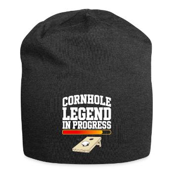 Cornhole Legend Running Cornhole - Jersey Beanie - charcoal grey - Front