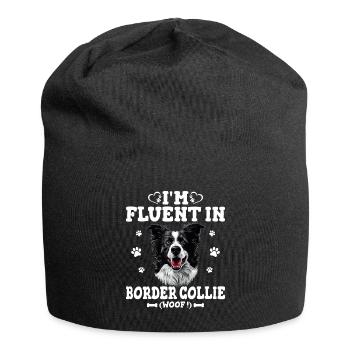 Sprechender Border Collie Humor Hund Border Collie - Jersey-Beanie - Schwarz - Vorne