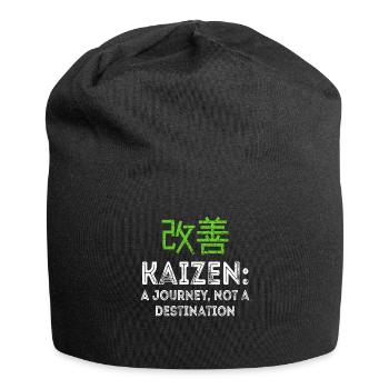 Kaizen : un voyage, pas une destination - Bonnet en jersey - noir - Devant
