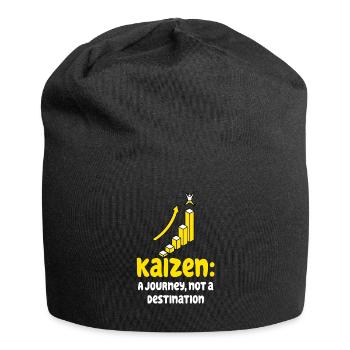 Kaizen : un voyage, pas une destination - Bonnet en jersey - noir - Devant