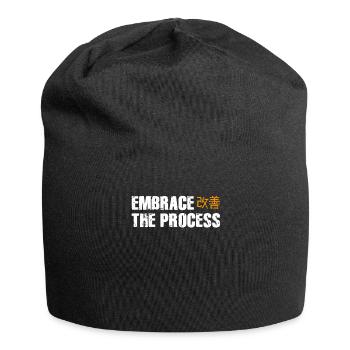 Japanische Kaizen begrüßen den Prozess - Jersey-Beanie - Schwarz - Vorne