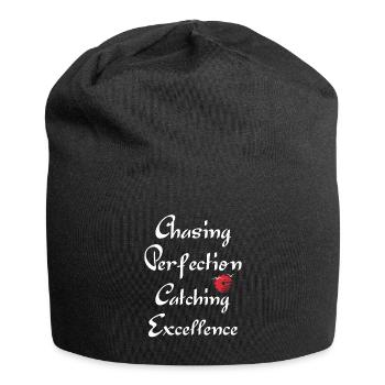 Kaizen-Mindset auf der Jagd nach Perfektion - Jersey-Beanie - Schwarz - Vorne