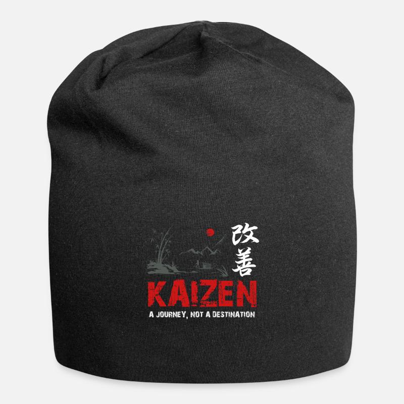 Kaizen : un voyage, pas une destination - Bonnet en jersey - noir