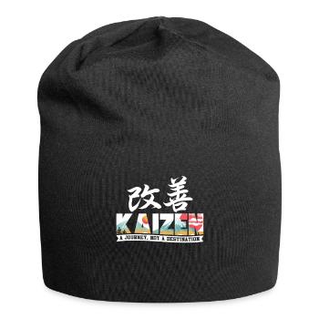 Kaizen : un voyage, pas une destination - Bonnet en jersey - noir - Devant